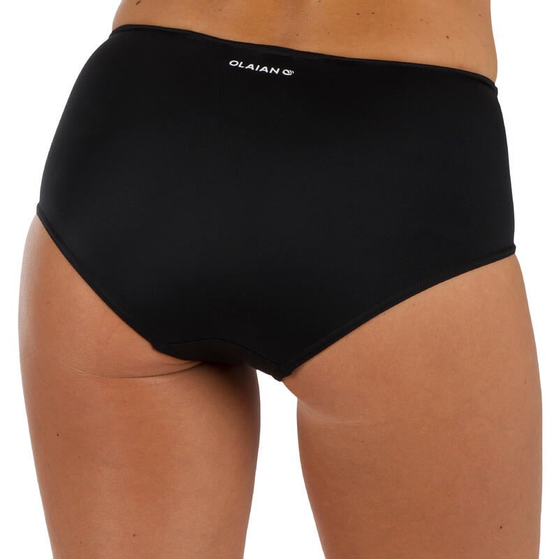 Bikini-Hose Damen hoher Taillenbund Romi schwarz