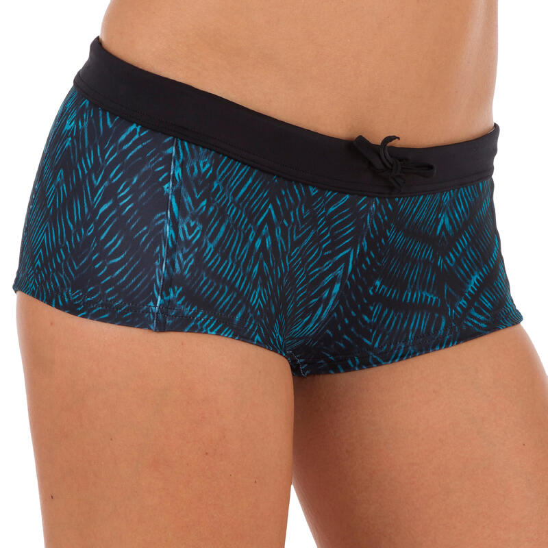 Bas de maillot de bain shorty femme AVEC CORDON DE SERRAGE VAIANA SHIBO BLEU