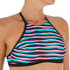 Bikini-Oberteil Bustier mit Cup-Schalen Surfen Andrea Wave blau