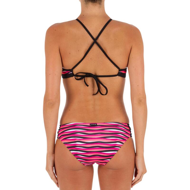 Haut de maillot de bain femme brassière de surf avec coques ANDREA WAVE PINK