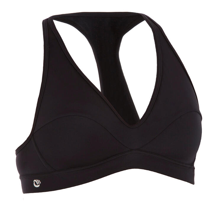 VIVISENCE Bikini push-up beha dames badmode gebloemd verstelbaar klassiek EU 3222, bruin glanzend, 85D