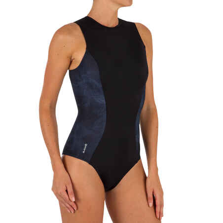 ملابس سباحة كارلا مانو قطعة واحدة للسيدات تغطية كاملة وسوستة خلفية