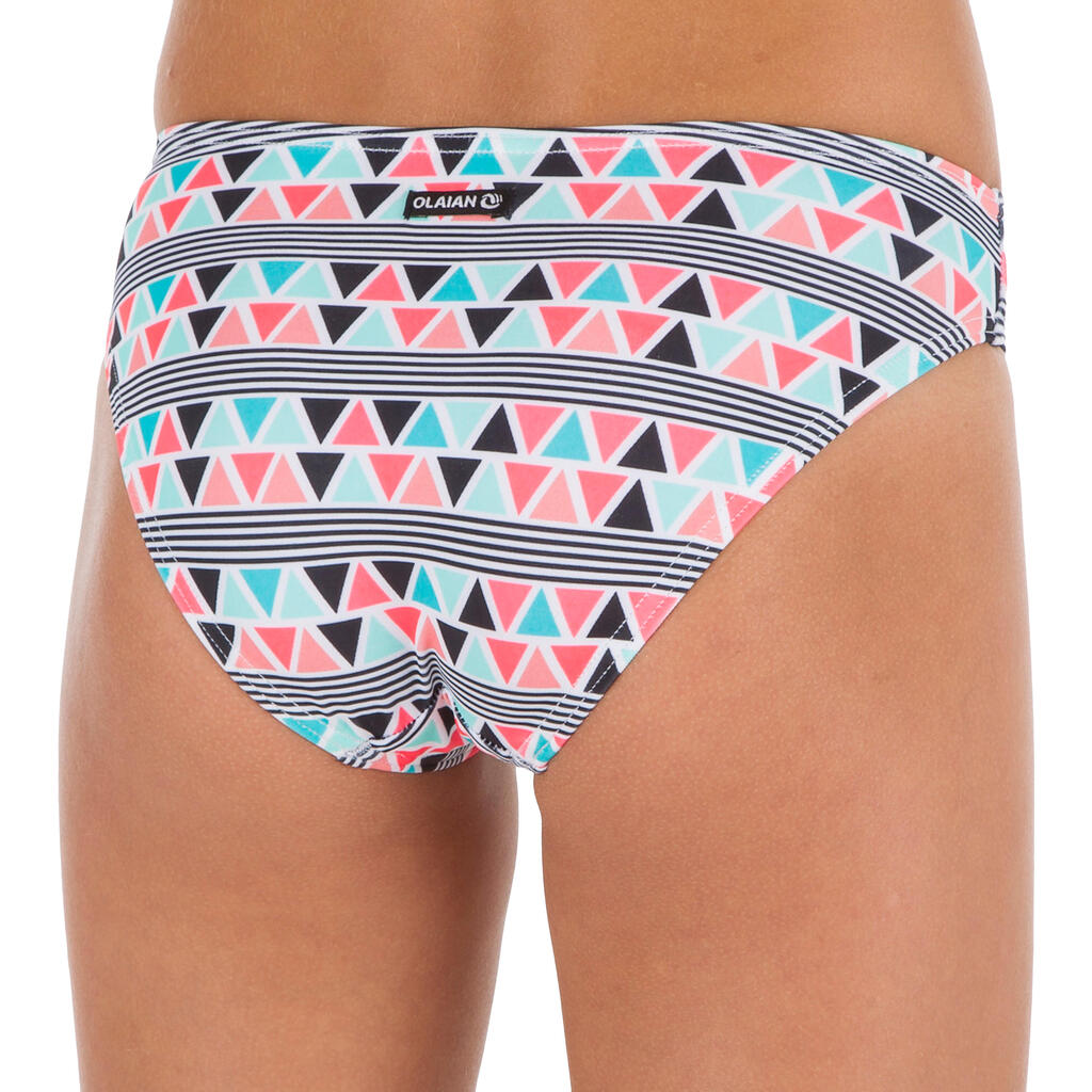 Bikini-Set Triangel Taloo Lilou Origami Surfen Mädchen neon-rosa