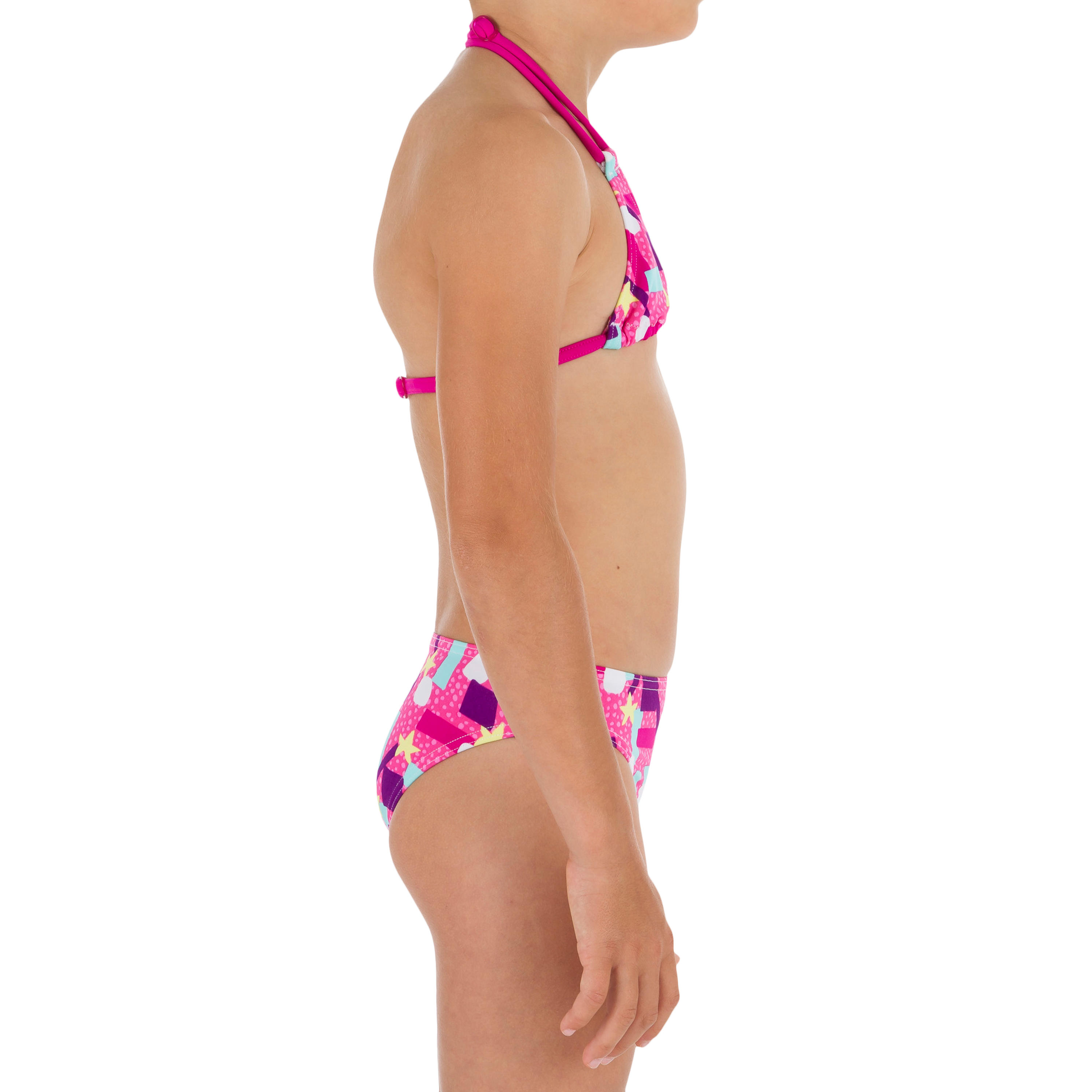 Taloo Girls' Two-Piece Triangle Bikini Swimsuit - Lagoon Pink 3/8