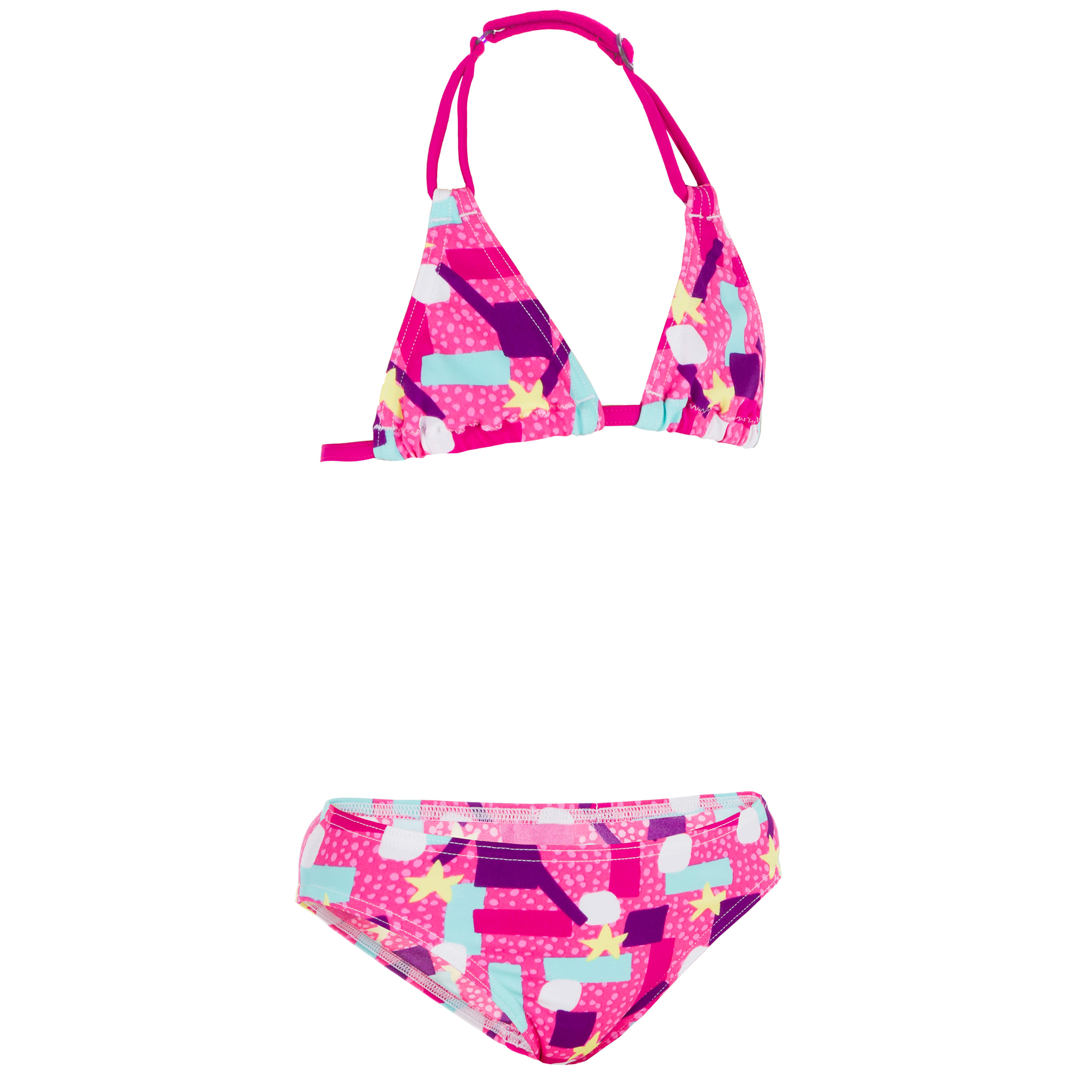 Taloo Girls' Two-Piece Triangle Bikini Swimsuit - Lagoon Pink 2/8
