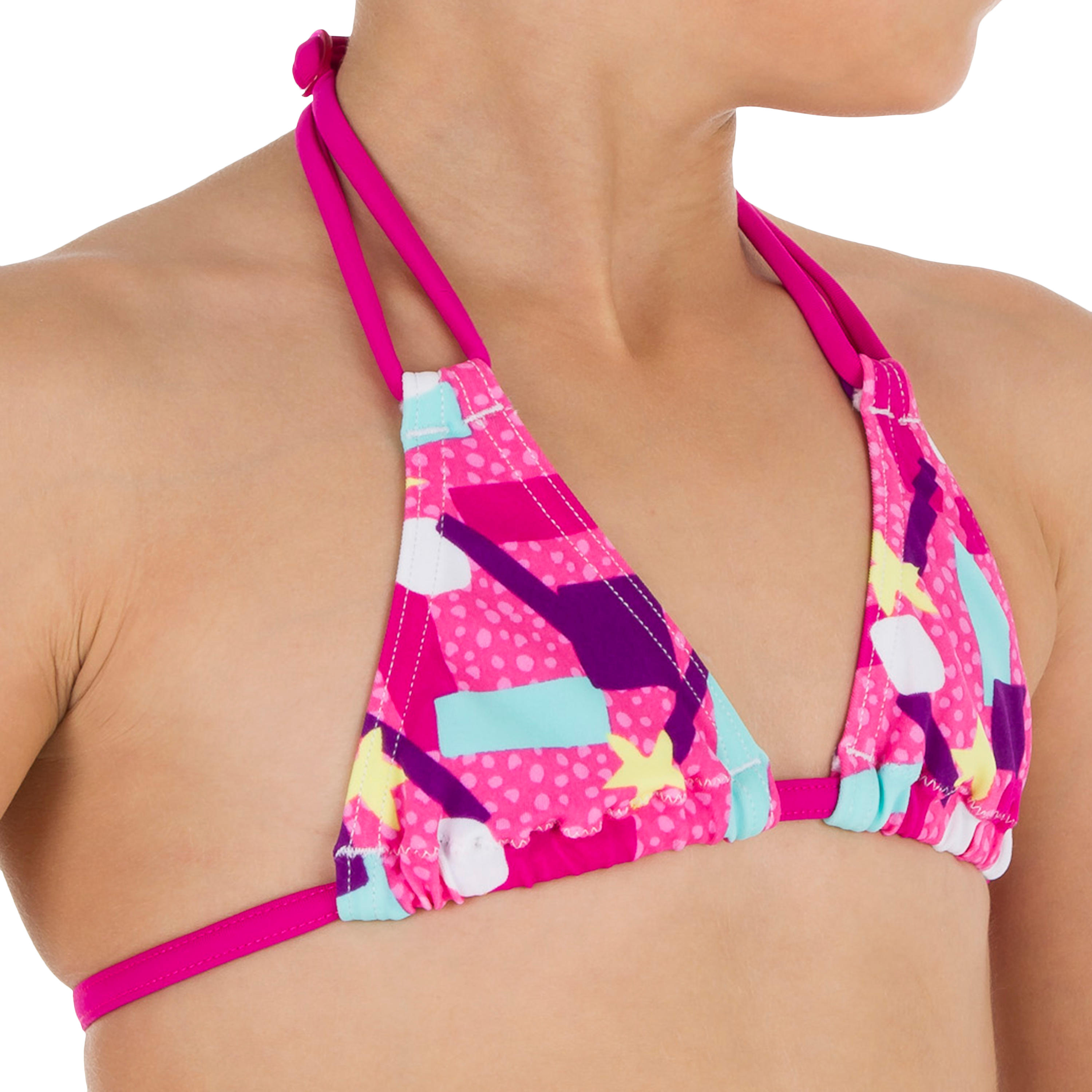 Taloo Girls' Two-Piece Triangle Bikini Swimsuit - Lagoon Pink 5/8