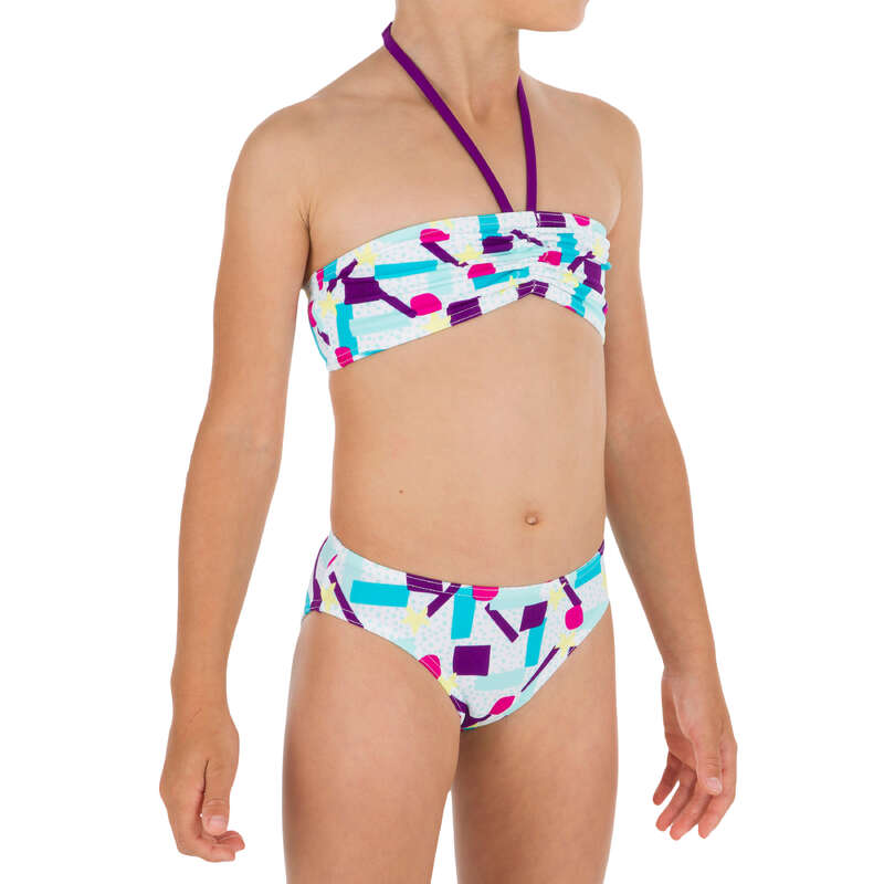 GIRL'S SWIMSUITS Surf - Lali 2P Bandeau - Lagoon Blue OLAIAN - Surf Clothing
