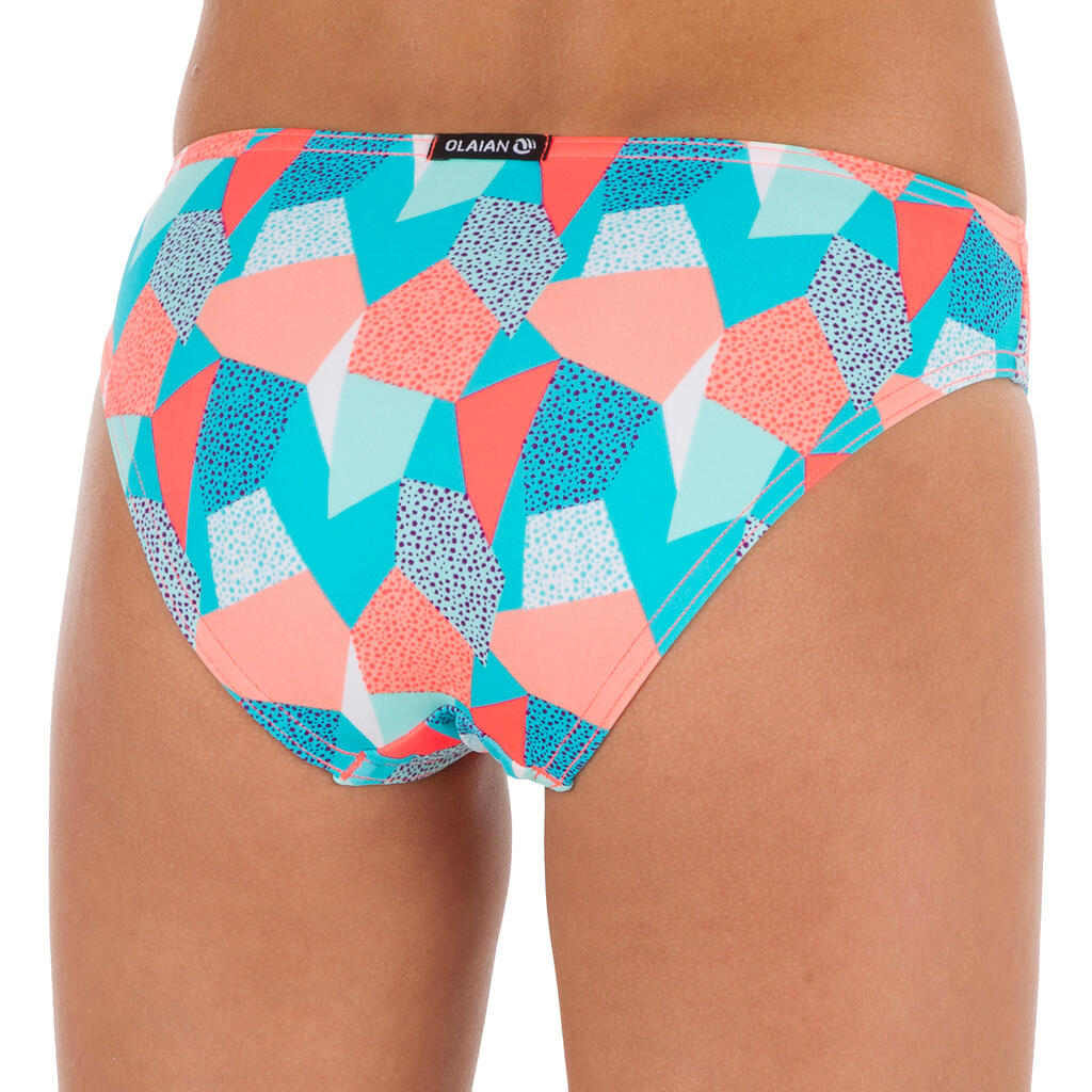 Bikini-Set Triangel Taloo Lilou Origami Surfen Mädchen neon-rosa