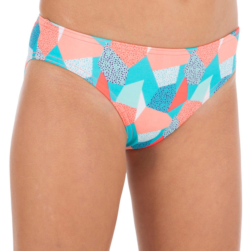 Bikini-Set Triangel Taloo Lilou Origami Surfen Mädchen neon-rosa