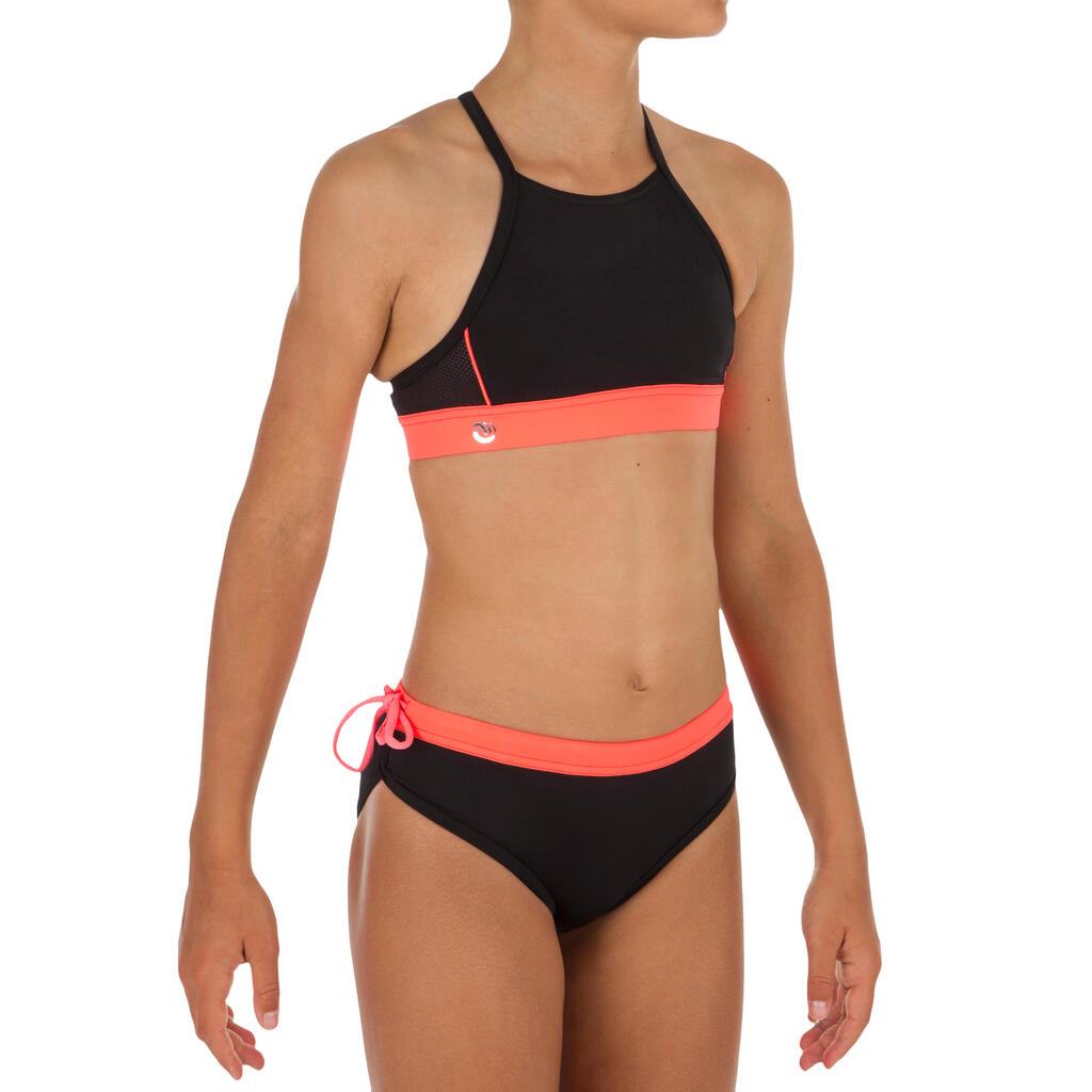 Mas Girls' Surfing Shorty Swimsuit - Black