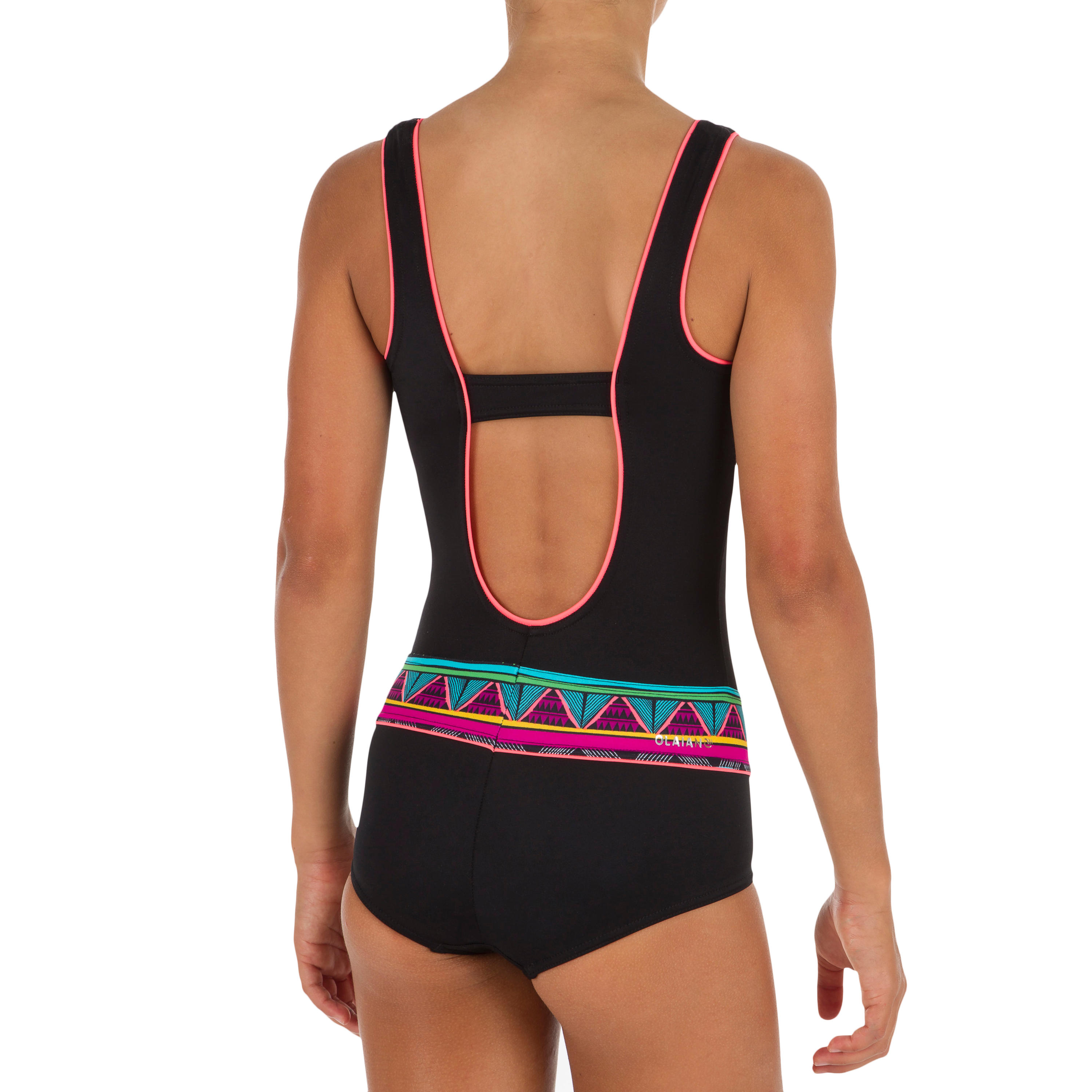 

Girl’S Rio Naimi One-Piece Shorty Swimsuit with Open Back