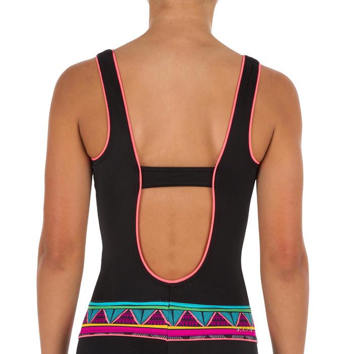 Olaian Maillot de bain 1 PIECE FILLE SHORTY DOS OUVERT RIO ...