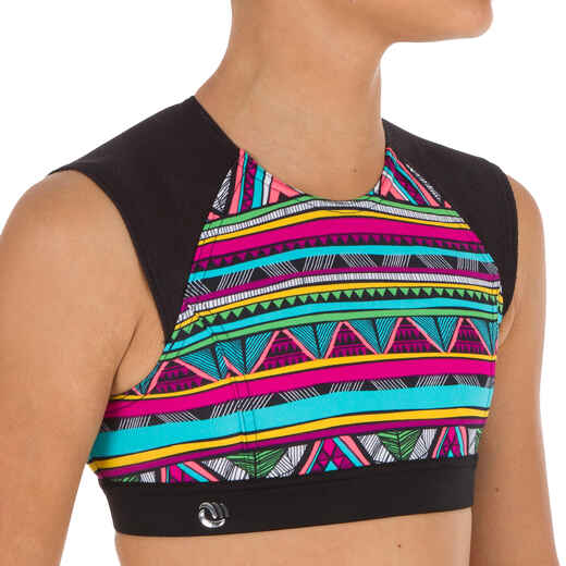 
      Bella Back Zip Crop Top Surfing Swimsuit - Naimi
  