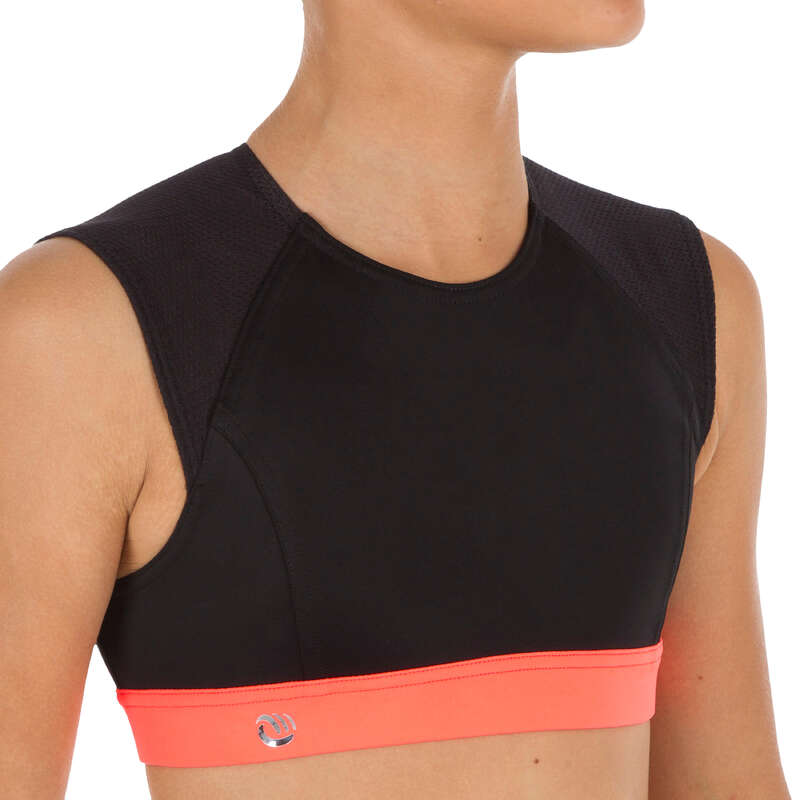 GIRL'S SWIMSUITS Surf - Bella Crop Top - Black OLAIAN - Surf Clothing
