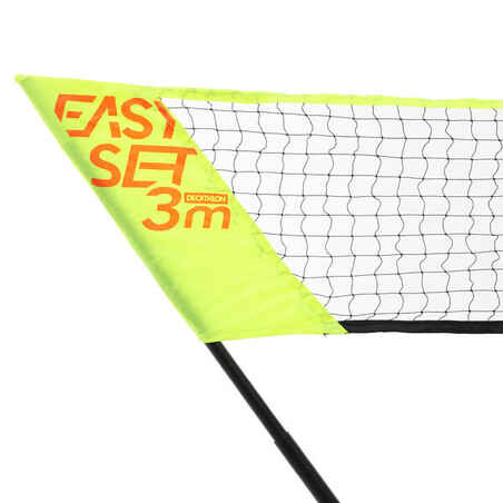 3 m Badminton Net Easy Set - Yellow