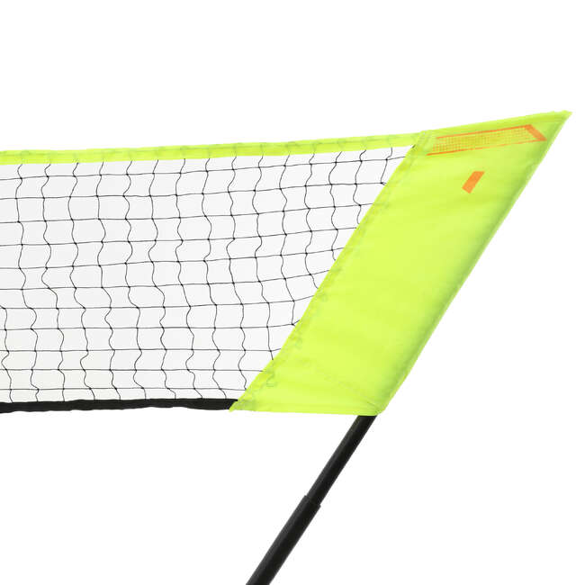 PERFLY 3 m Badminton Net Easy Set Yellow Decathlon