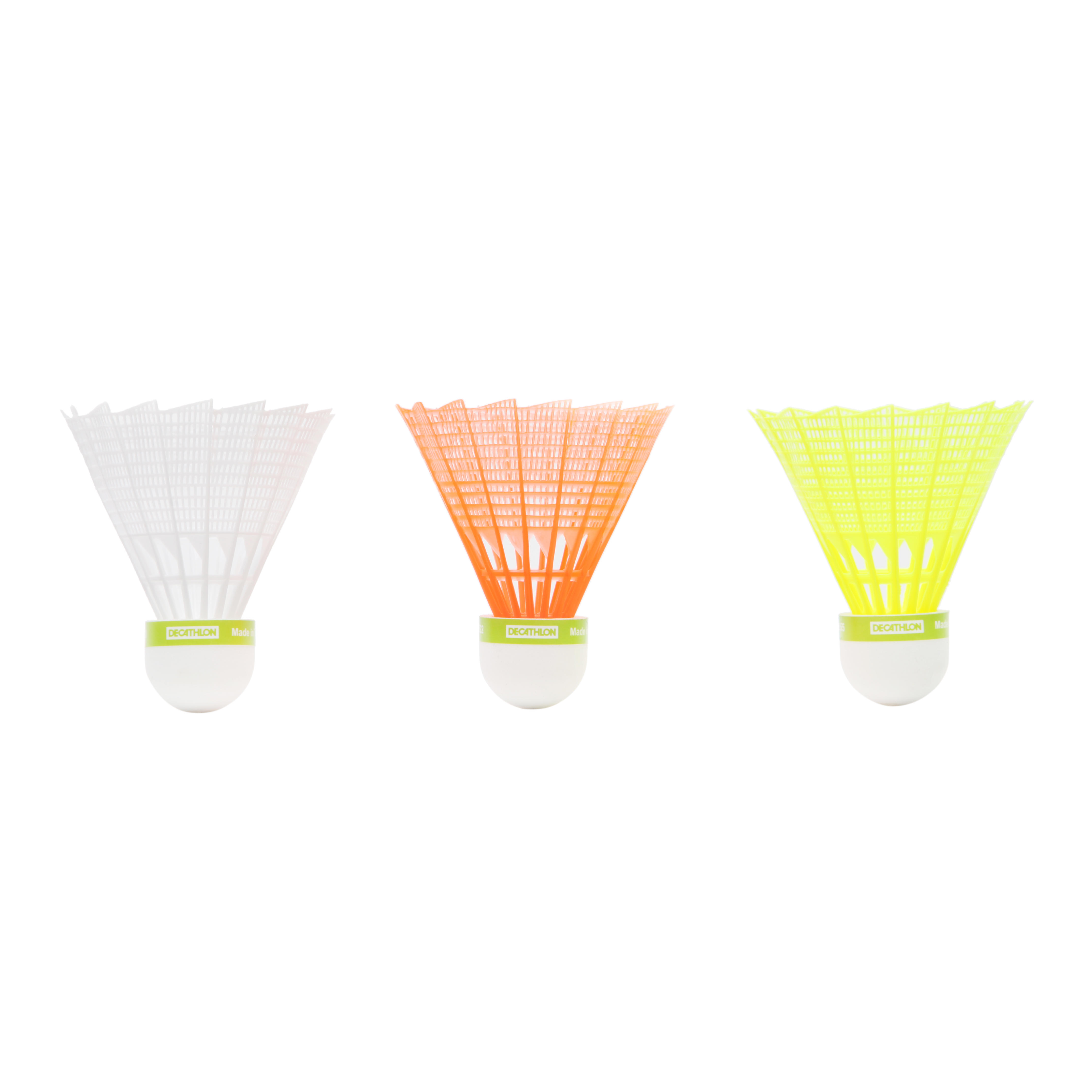 Badminton Birdie 3-pk  - PSC 100 White/Yellow/Orange - PERFLY