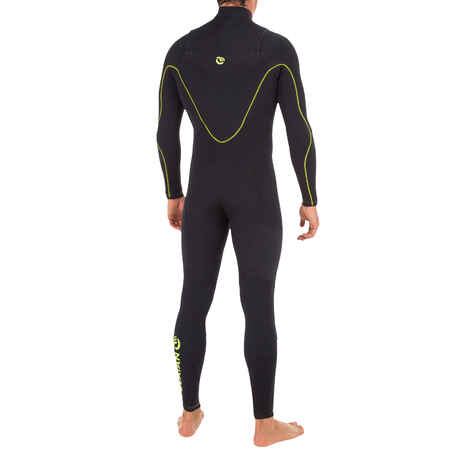 900 Men's 4/3 mm Neoprene Front Zip Surfing Wetsuit - Black