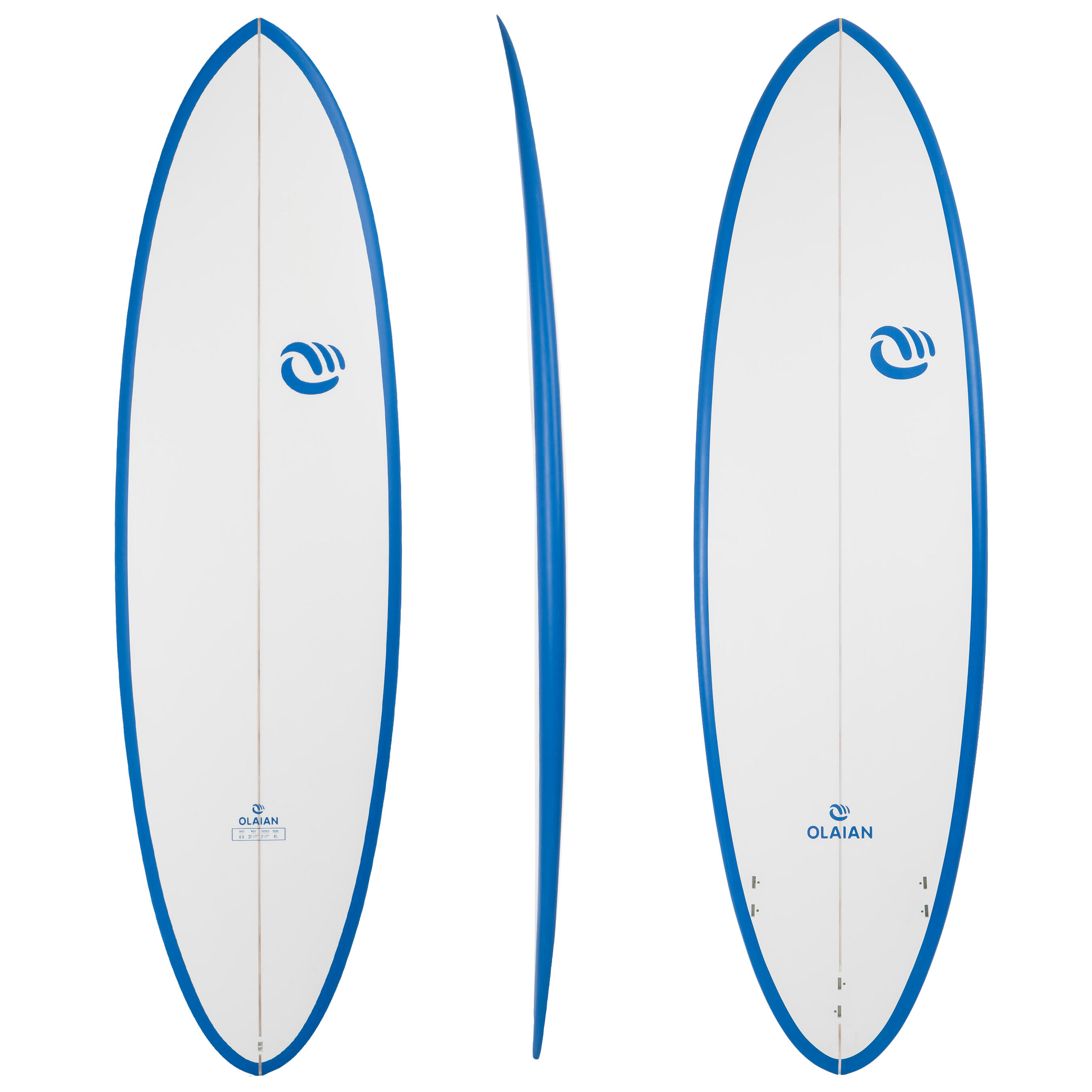 Surfboard 900 Egg 6'6" Epoxidharz handmade 3 FCSFinnen Olaian DECATHLON