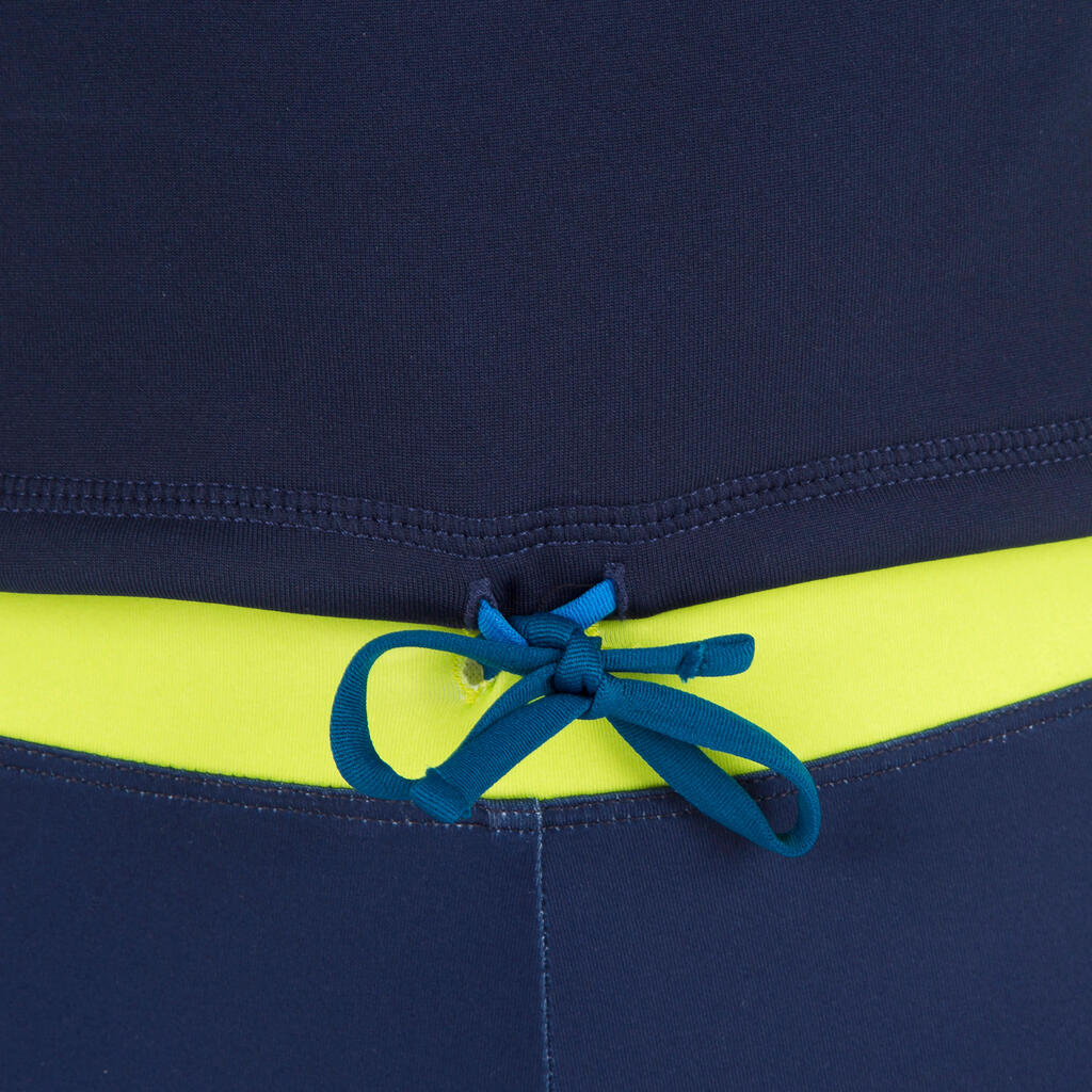 UV-Schutz-Shirt Fleece Surfen Kinder blau