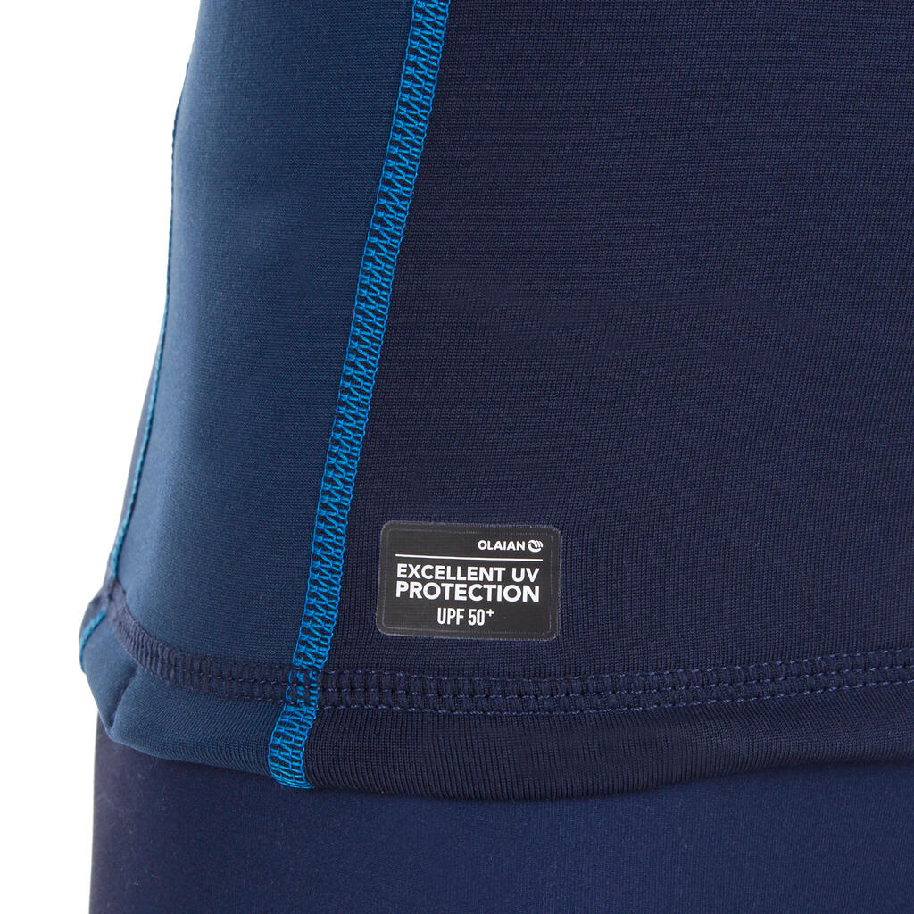 UV-Schutz-Shirt Fleece Surfen Kinder blau