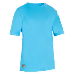 Water tee shirt anti UV surf manches courtes enfant bleu