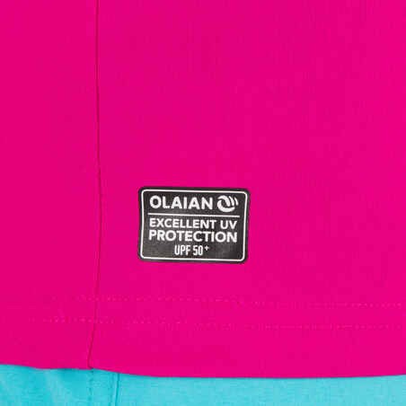 Children’s Short Sleeve UV Protection Surfing Water T-Shirt - Pink