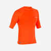 100 Men's Short Sleeve UV Protection Surfing Top T-Shirt - Fluorescent orange