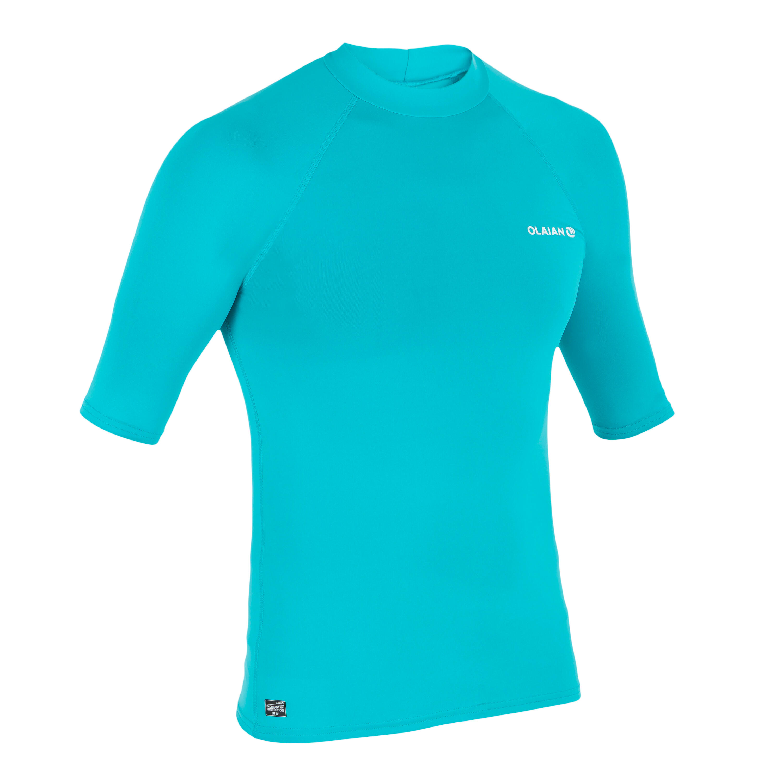 Maglia anti-UV surf uomo 100 azzurra OLAIAN | DECATHLON