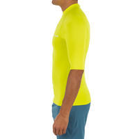 Tee shirt anti UV homme manches courtes Surf 100 Jaune