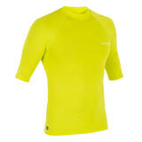 100 Men's Short Sleeve UV Protection Surfing Top T-Shirt - Yellow Anise