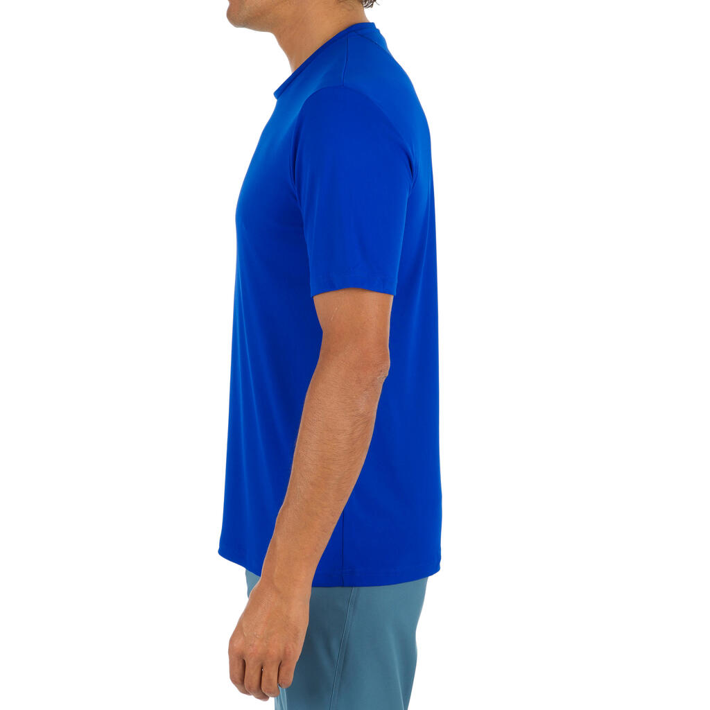 Pánske tričko do vody s ochranou proti UV s krátkymi rukávmi modré