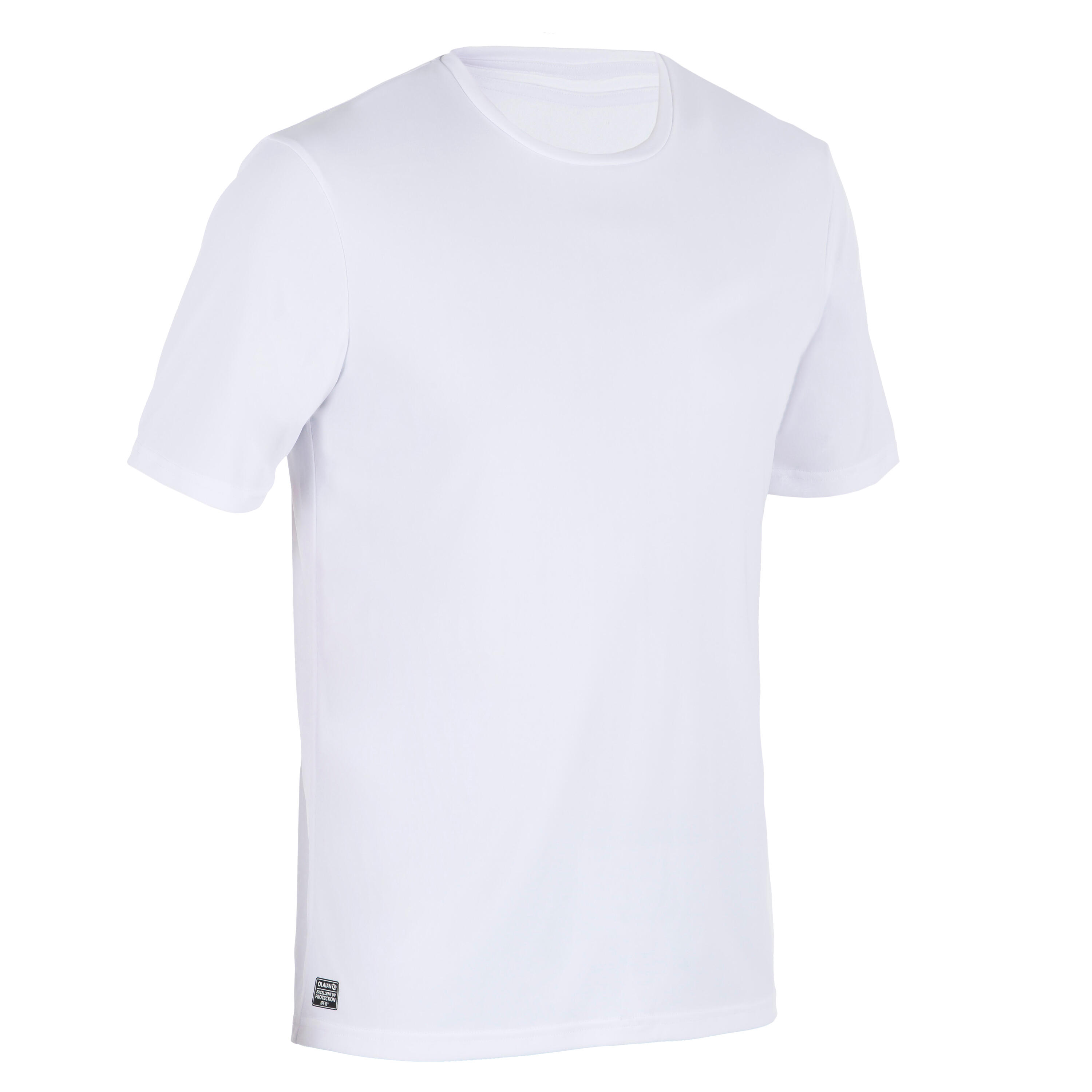 Men's surfing short-sleeve anti-UV WATER T-SHIRT - White - Decathlon