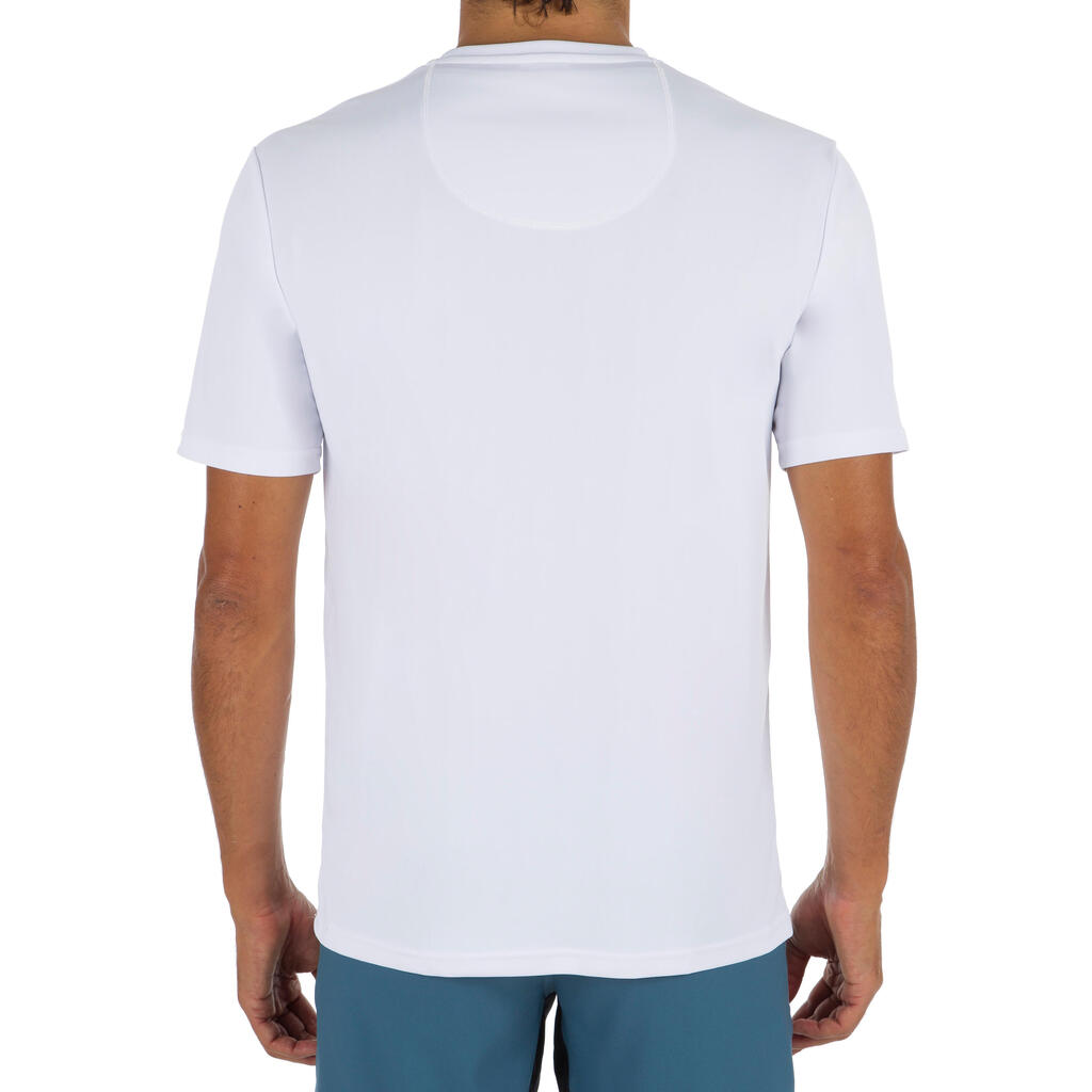 Men's surfing short-sleeve anti-UV WATER T-SHIRT - White