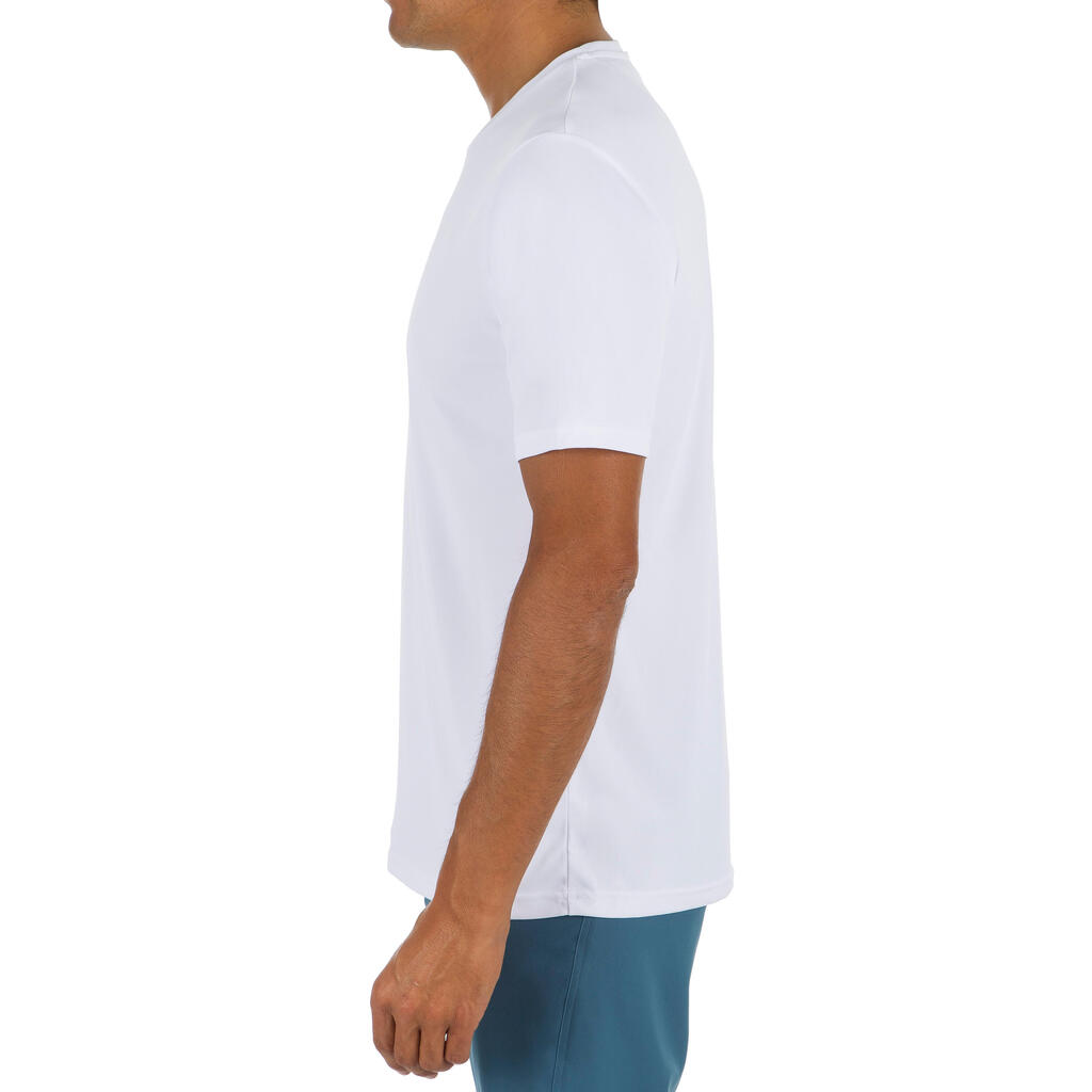 Men's surfing short-sleeve anti-UV WATER T-SHIRT - White