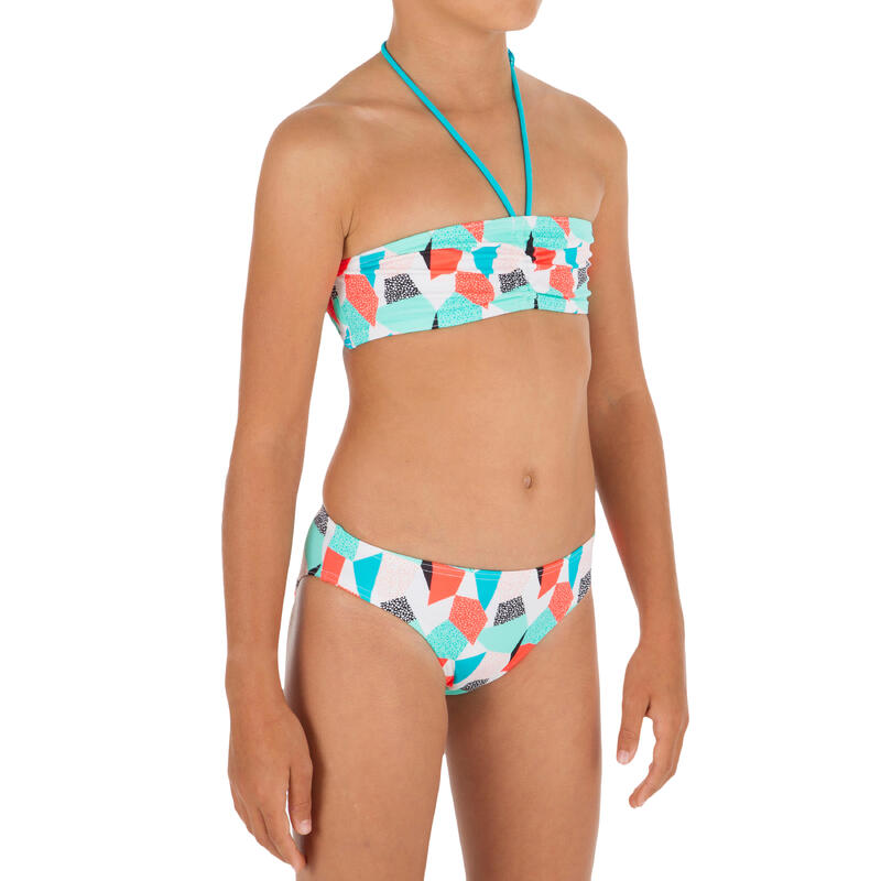 Bikini Completo Surf Olaian Lali Cali Niña Azul/Verde