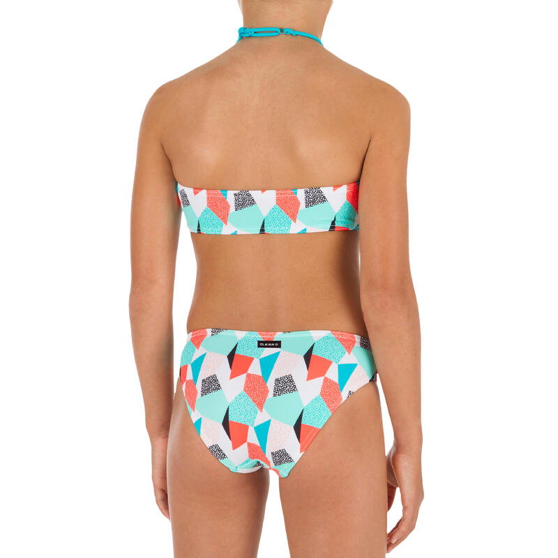 Bikini Completo Surf Olaian Lali Cali Niña Azul/Verde