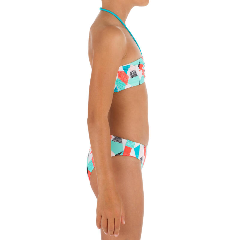 Bikini Completo Surf Olaian Lali Cali Niña Azul/Verde