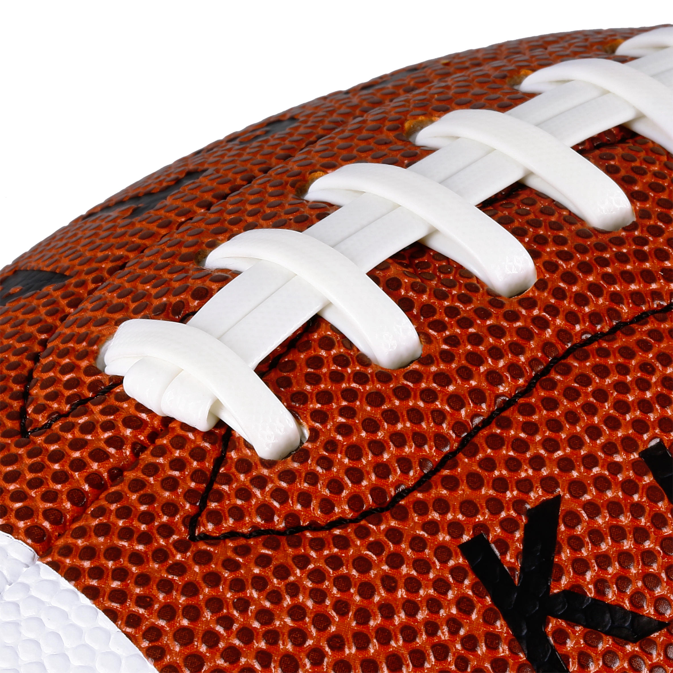 Kids' Youth Size Football 500 Brown Baltic blue, Snow white