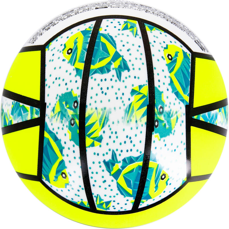 Mini ballon de beach-volley BV100 jaune et vert