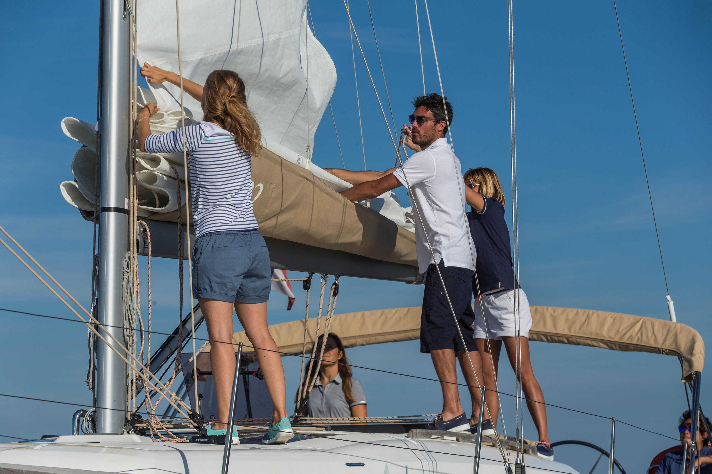 Short Barco Vela Tribord Sailing 100 Azul Claro 6/9