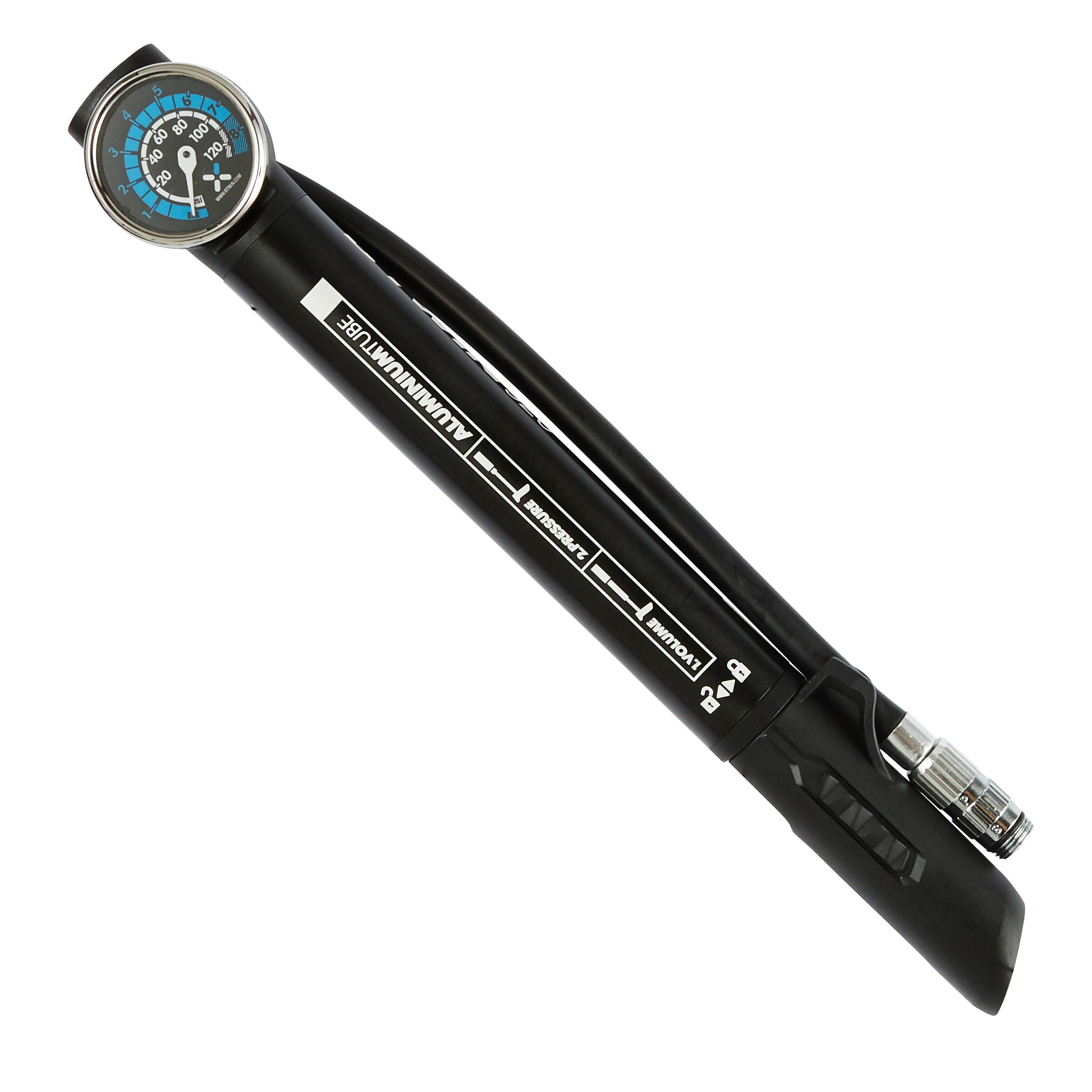 Bomba aire mano telescópica manómetro Btwin 920 negro