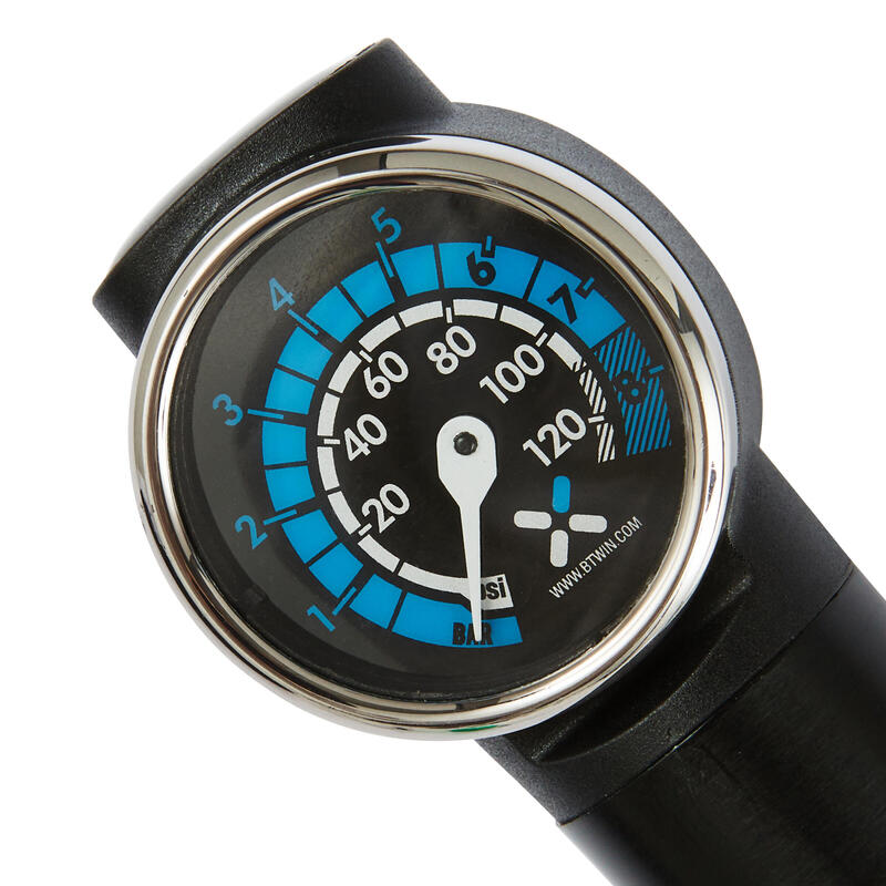 Telescopic Hand Pump With Pressure Gauge 920 BTWIN Decathlon