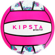 LOPTA ZA ODBOJKU NA PIJESKU BV100 BIJELA/RUŽIČASTA