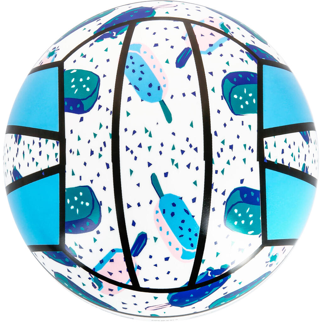 Beachvolleyball BV100 weiß/blau