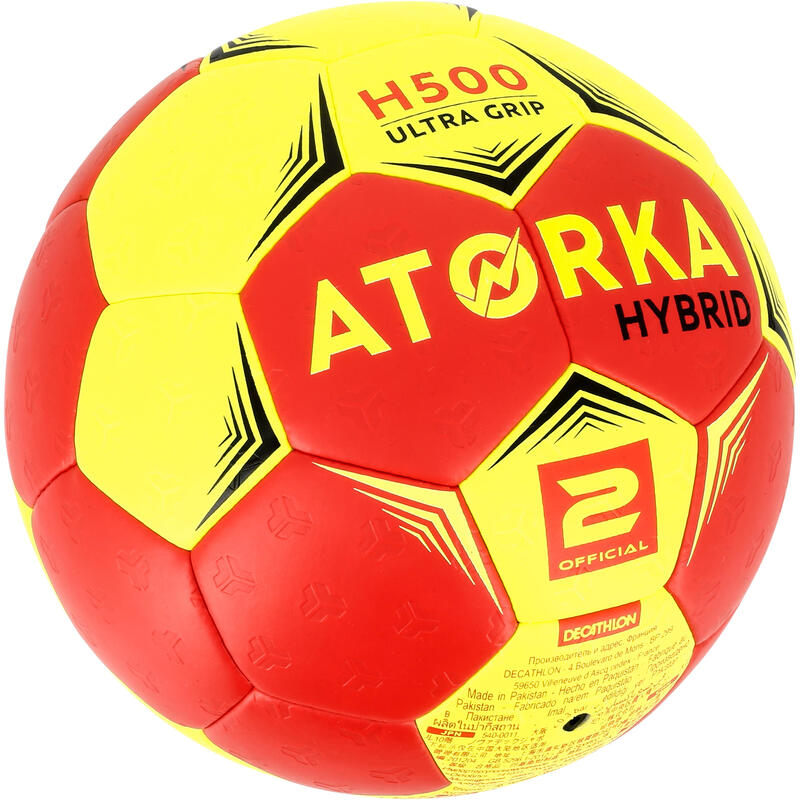 H500 Hentbol Topu - 2 Numara - Yetişkin - Kırmızı / Sarı