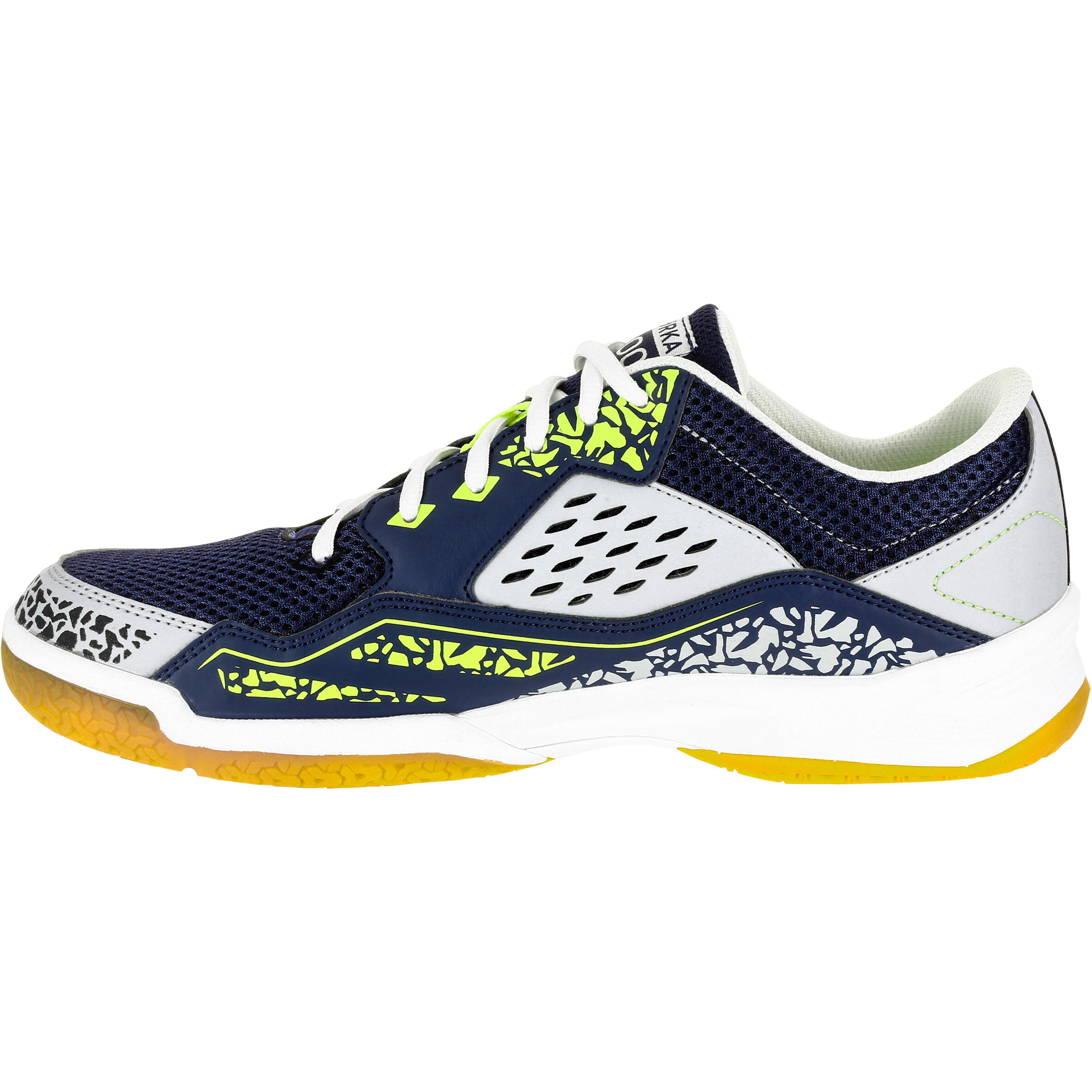 Adult Handball Shoes H100 Grey Yellow Decathlon