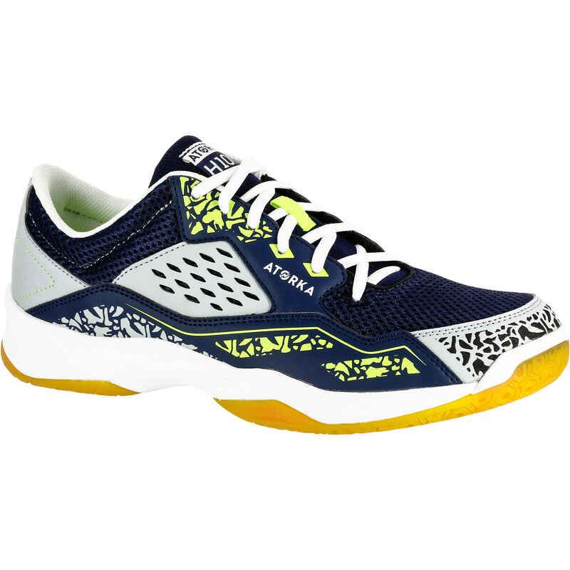 Adult Handball Shoes H100 - Grey/Yellow