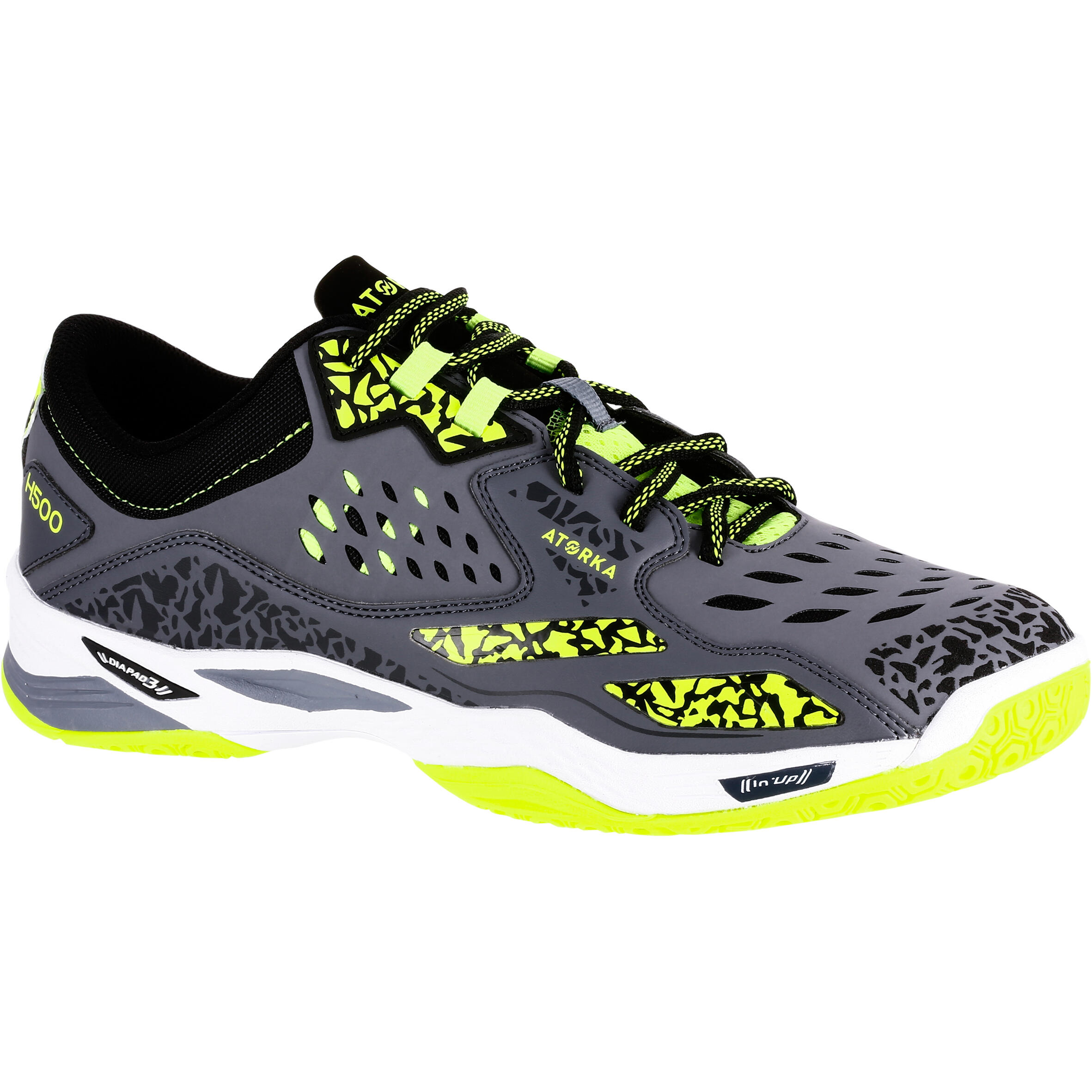 Calçado Andebol Adulto H500 Cinza/Amarelo ATORKA - À venda na decathlon.pt