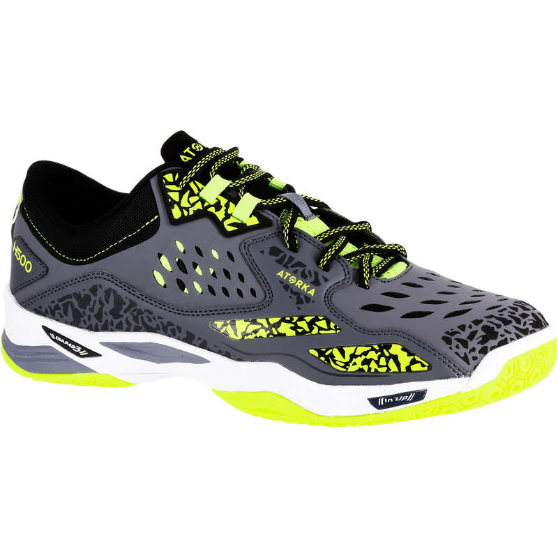ATORKA H500 Adult Handball Shoes Grey/Yellow Decathlon
